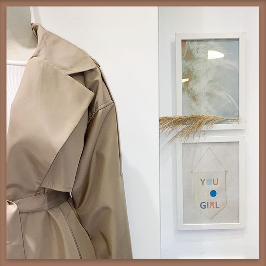 Vizon omuz detaylı chaud trençkot