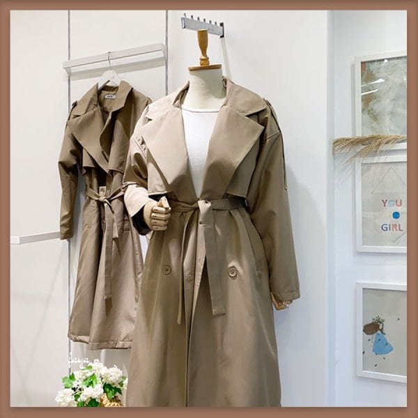 Vizon omuz detaylı chaud trençkot