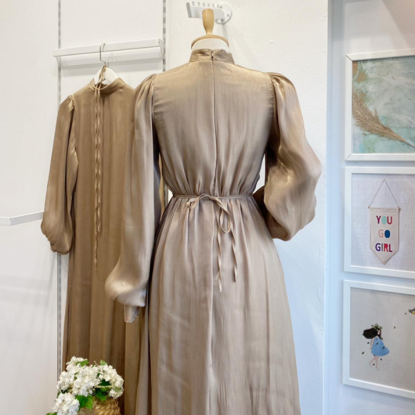 Koyu Vizon Şifon Kumaş Vienella Abiye