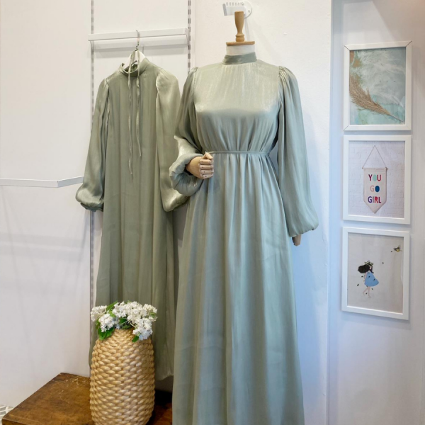 Çağla Yeşili Şifon Kumaş Vienella Abiye