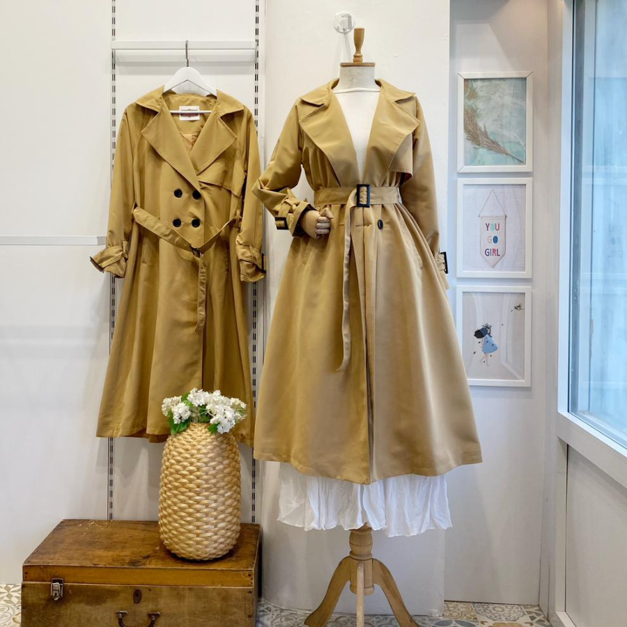 Camel Sentinel Düğmeli Gabardin Trenç