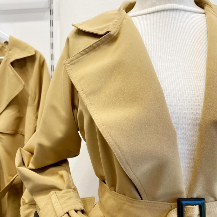 Camel Sentinel Düğmeli Gabardin Trenç