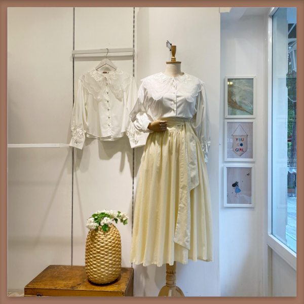 Butteryellow Kuşaklı Keten Hiver Etek