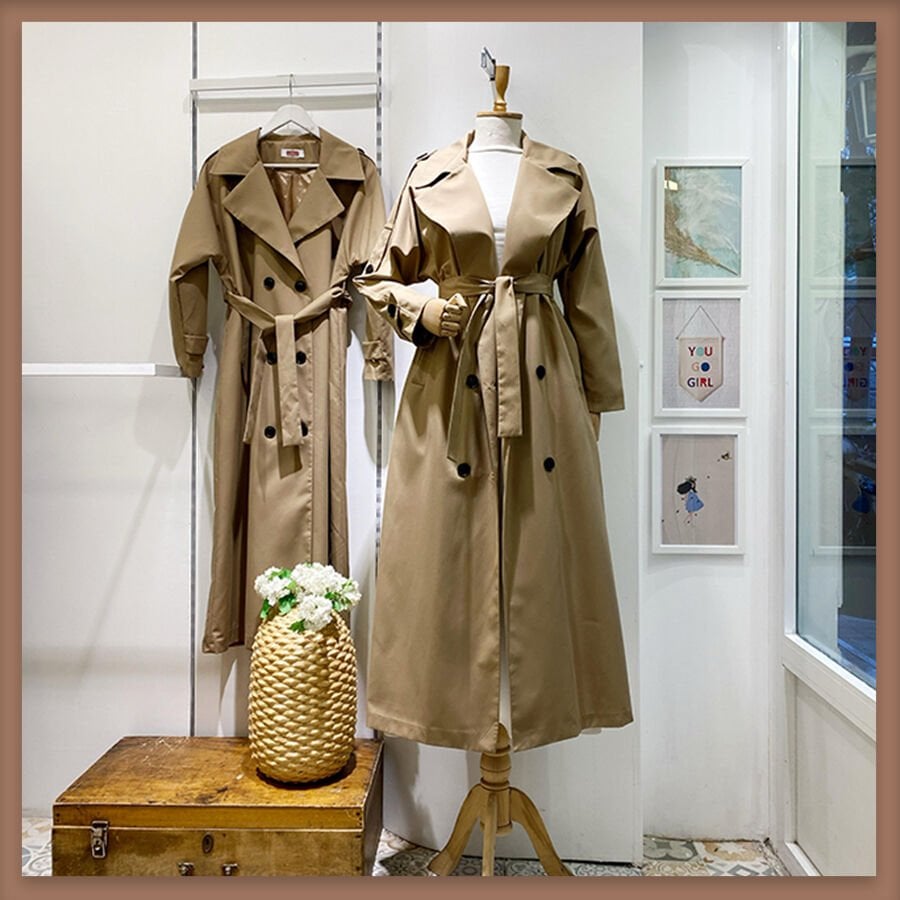 Sütlü Kahve Pardesü Model Trençkot