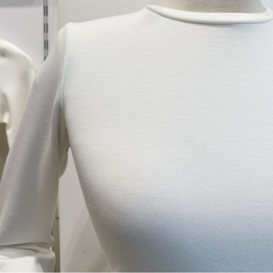 Beyaz Basic Penye Bluz