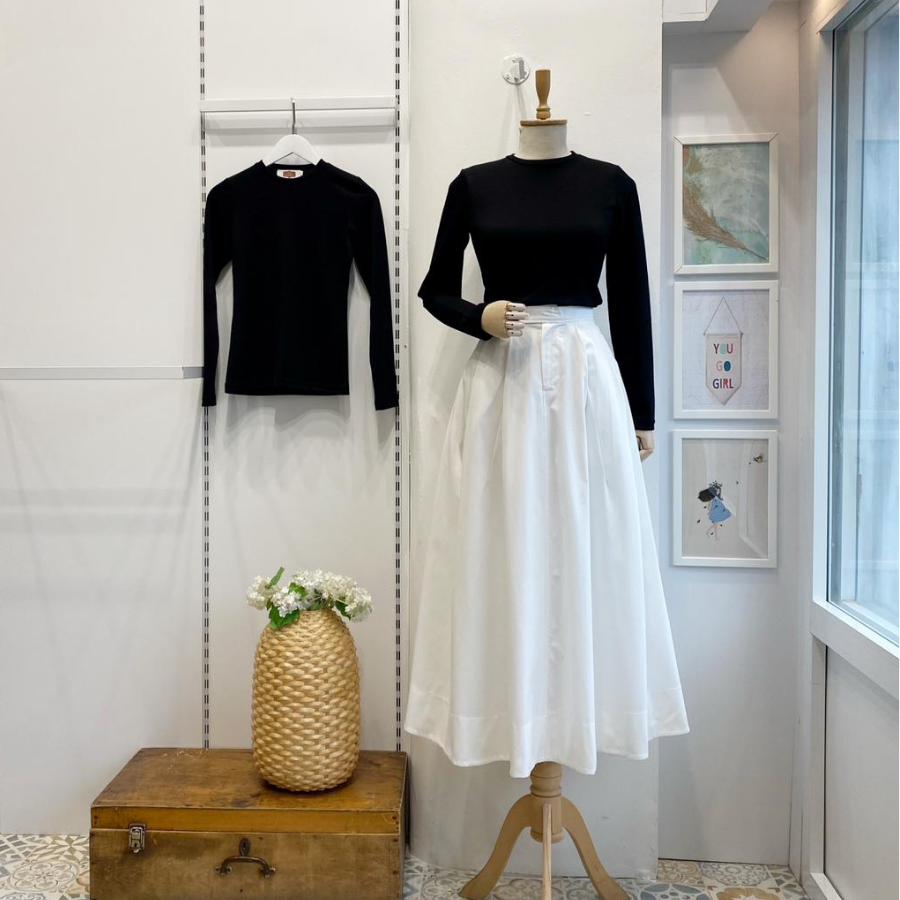 Siyah Basic Penye Bluz