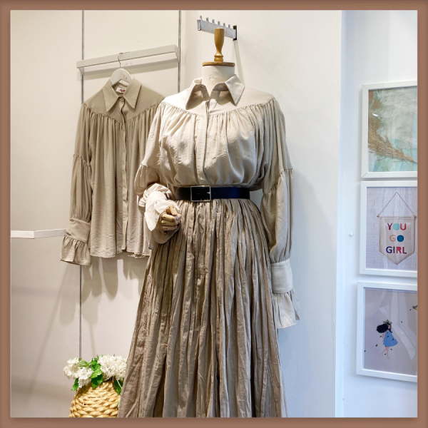 Taş Rengi Robalı Alisia Gömlek