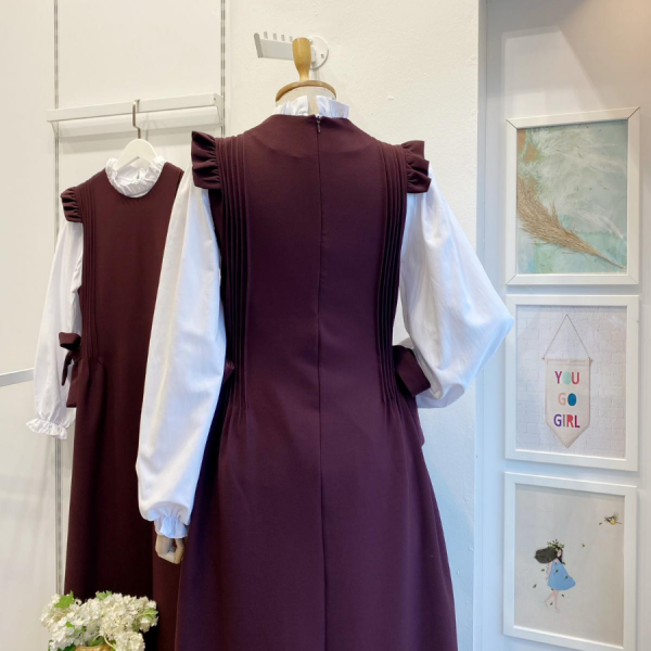 Bordo Nervür Dikişli Jile Takım