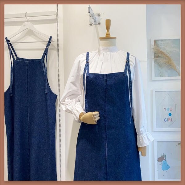 KOYU RENK CEPLİ KOT SALOPET