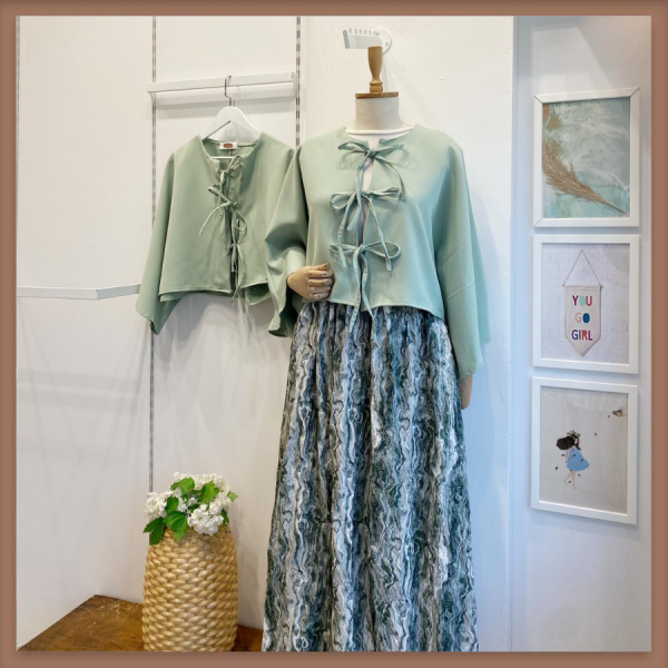 Mint Yeşili Desenli Etekli Mistbelle Takım