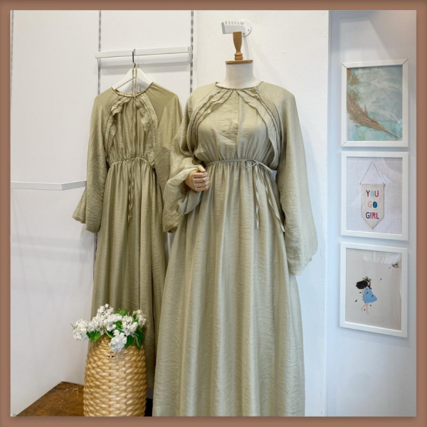 Çağla Yeşili Cherish Şifon Elbise