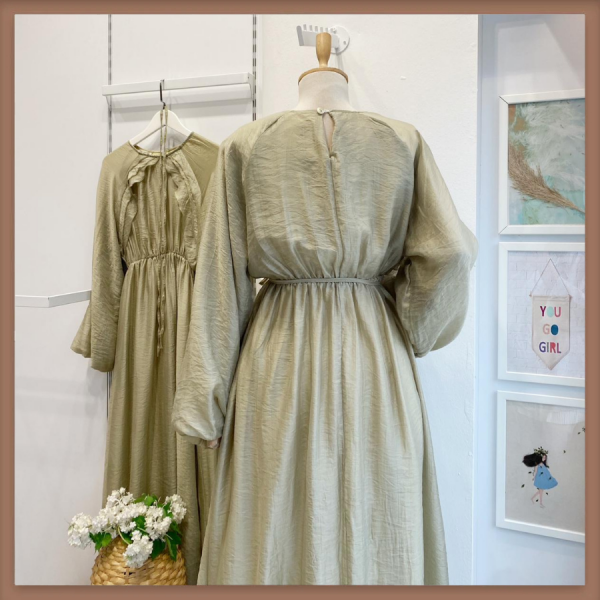 Çağla Yeşili Cherish Şifon Elbise