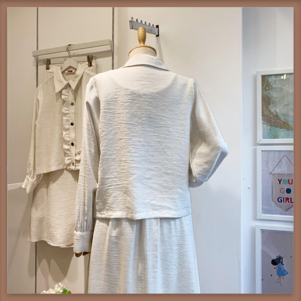 Beyaz Volanlı Porter Takım