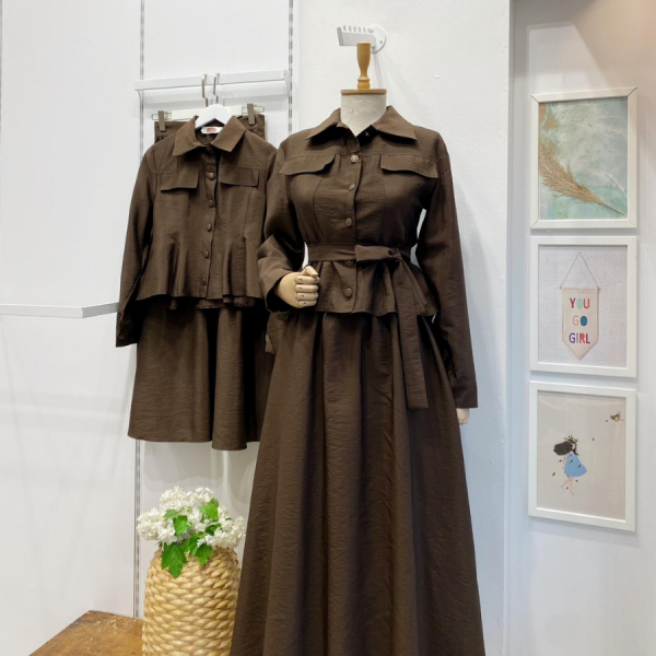 Acı Kahve Ranorchid Kuşaklı Takım