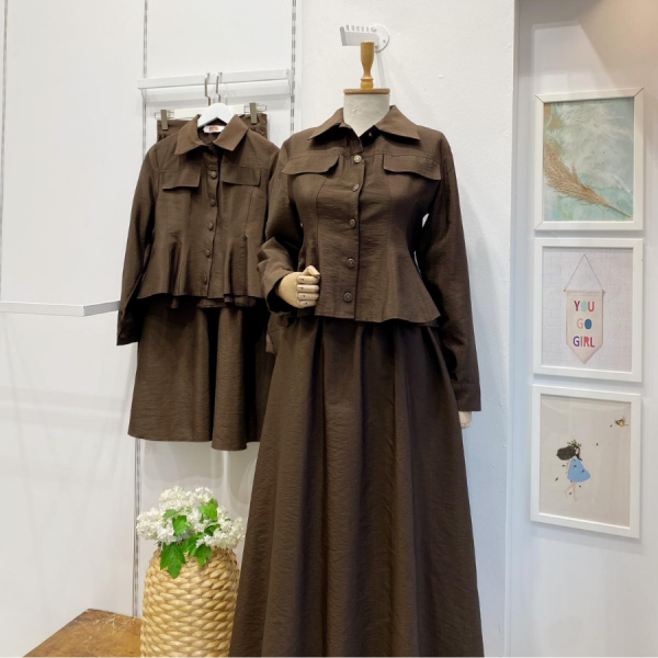 Acı Kahve Ranorchid Kuşaklı Takım