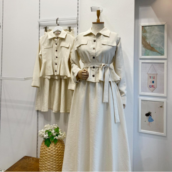 Ekru Ranorchid Kuşaklı Takım