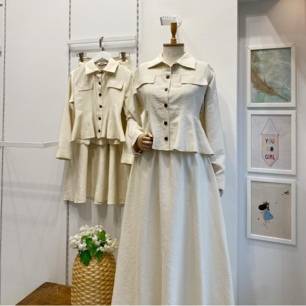 Ekru Ranorchid Kuşaklı Takım