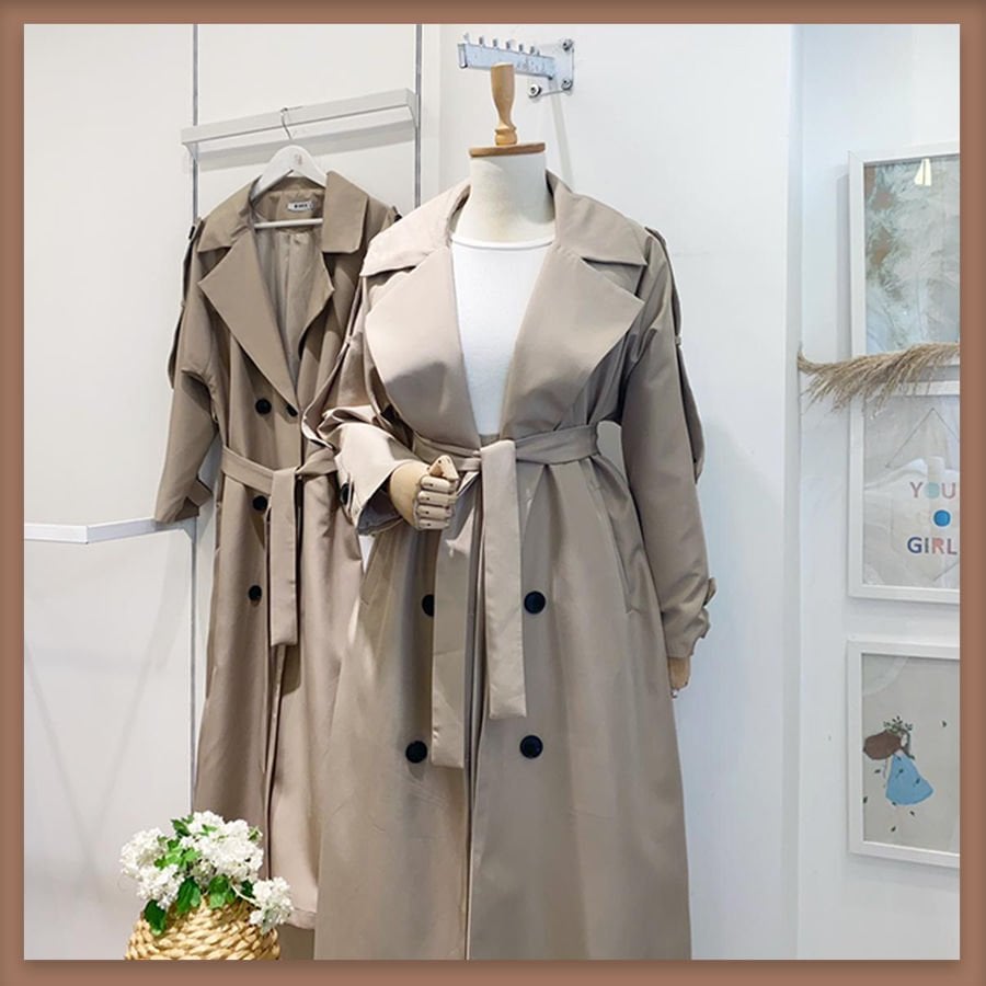 Nerzmantel Modell Trenchcoat