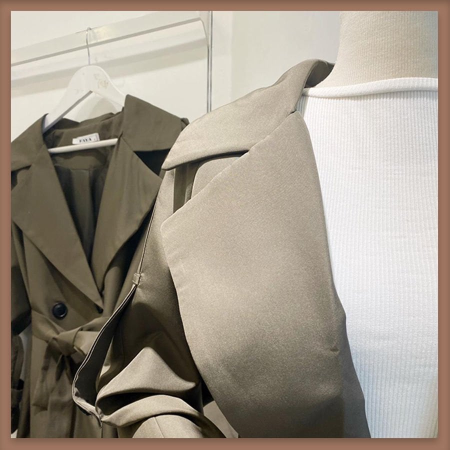 Haki Yeşili Pardesü Model Trençkot