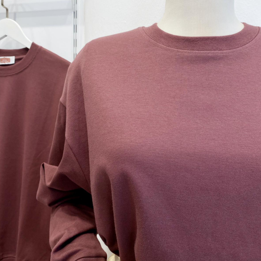 Kahverengi Beli Lastik Detaylı Sweat