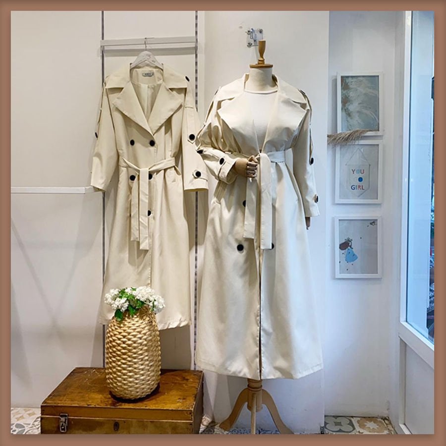 Ekru Pardesü Model Trençkot