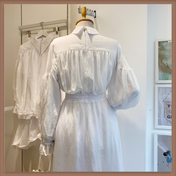 Beyaz Siphon Asimetrik Etekli Takım