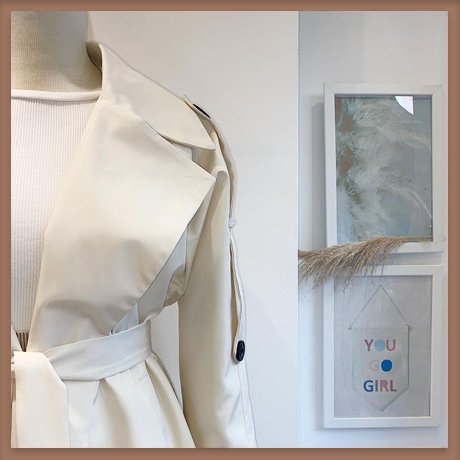 Ekru Pardesü Model Trençkot