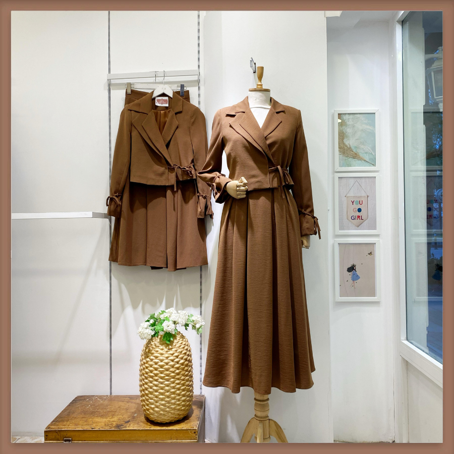 Kahverengi Ceketli Nora Takım