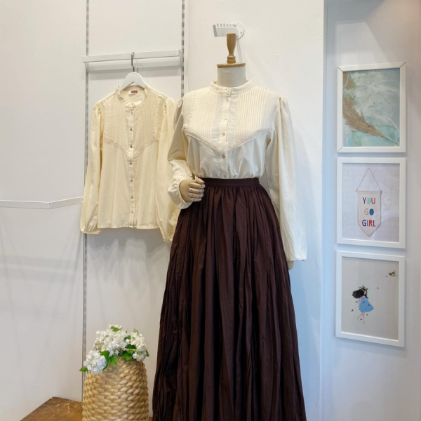 Krem Pure Linen Gömlek