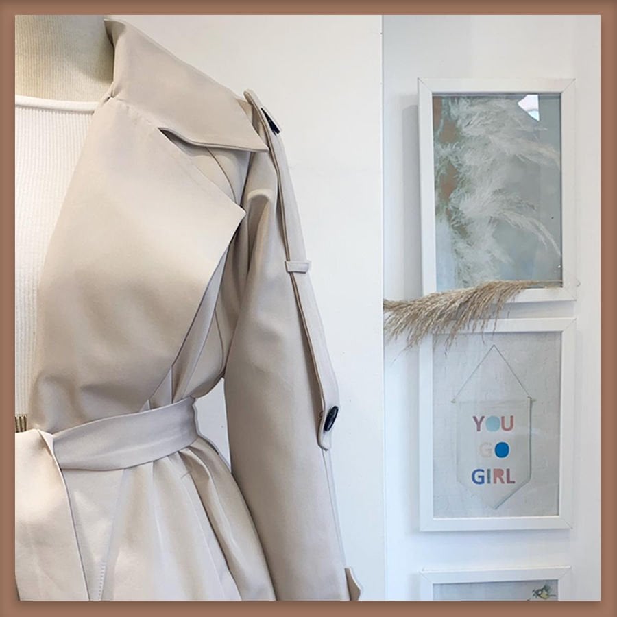 Bej Pardesü Model Trençkot