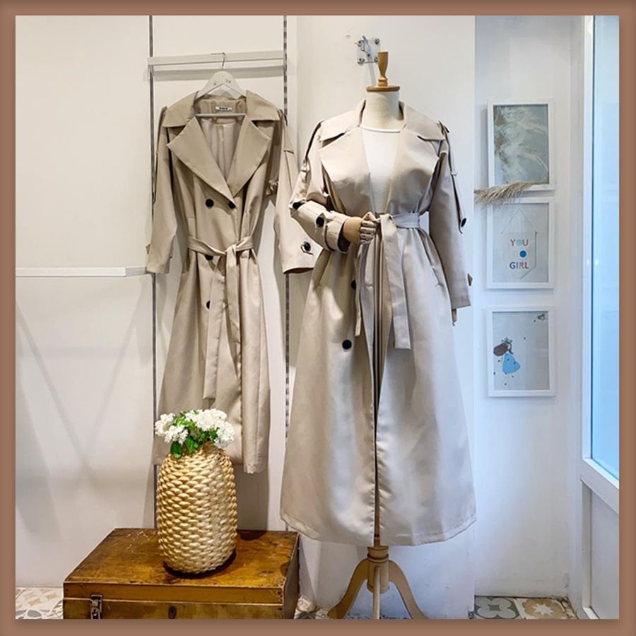 Bej Pardesü Model Trençkot