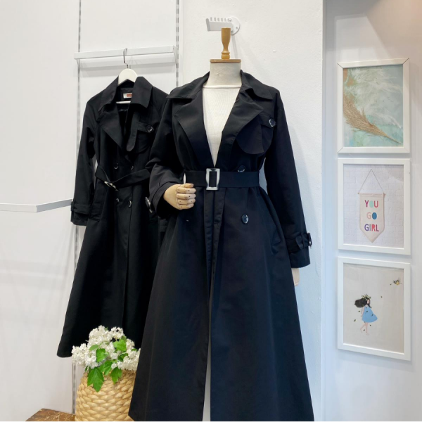 Siyah Düğme Detaylı Brume Trençkot