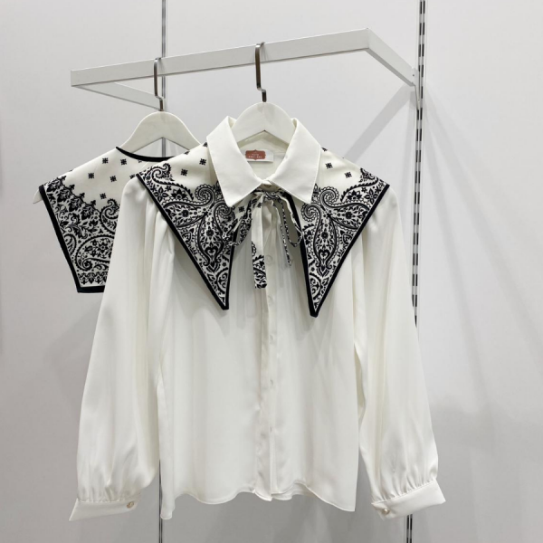 Siyah Glade Desenli Muse Yaka