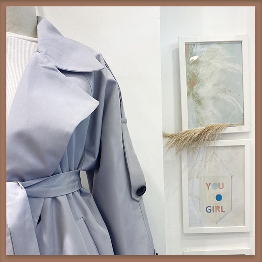 Gri Pardesü Model Trençkot