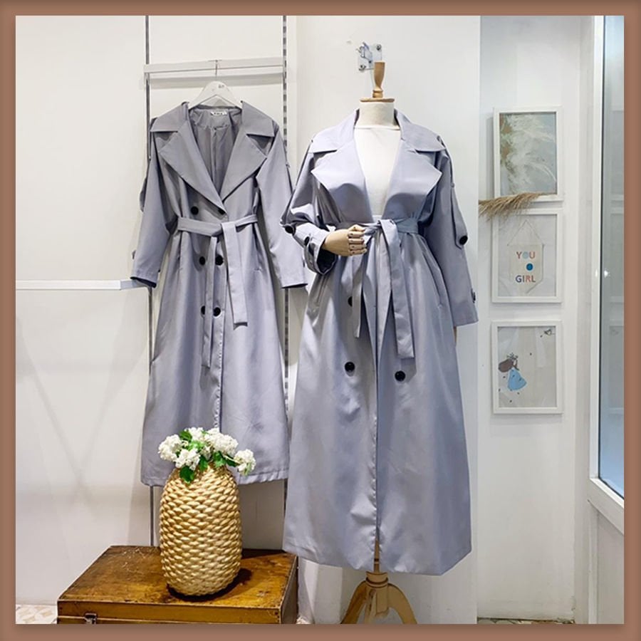 Gri Pardesü Model Trençkot