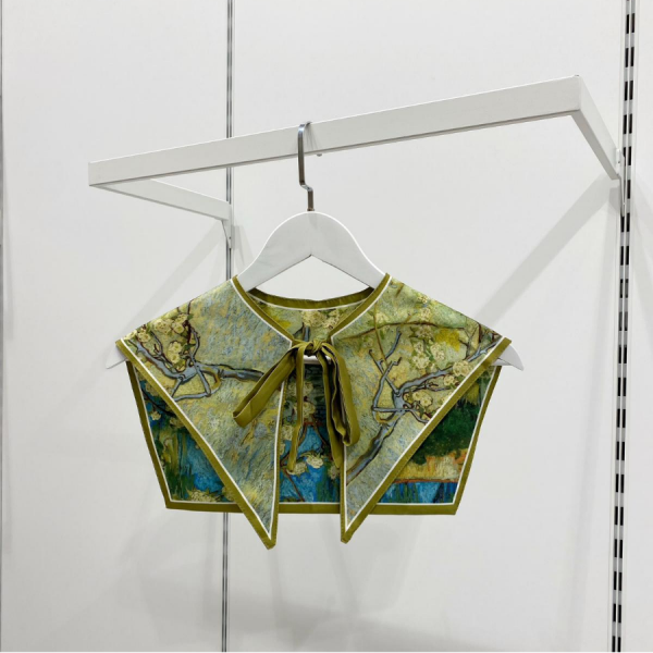 Yeşil Yağlı Boya Esintili  Muse Yaka