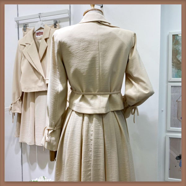 Krem Ceketli Nora Takım