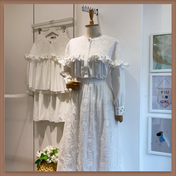 Taş İşlemeli Beyaz Fisto Detaylı Takım