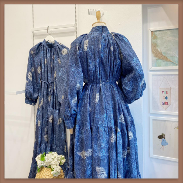 Kot Desenli Reglan Elbise