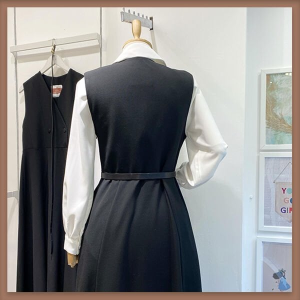 Kemerli Siyah Suit Jile