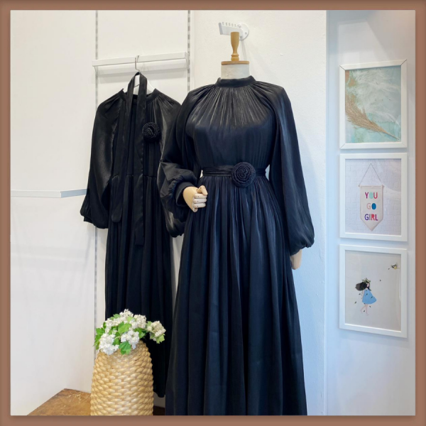 Siyah Nova Şifon Abiye