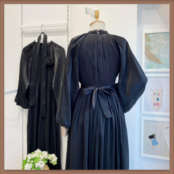 Siyah Nova Şifon Abiye