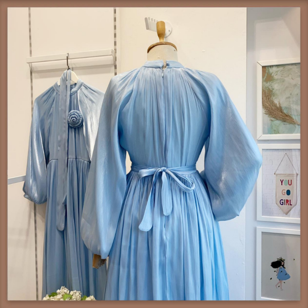 Mavi Nova Şifon Abiye