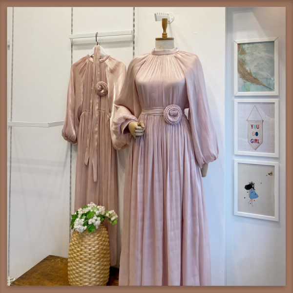 Gül Kurusu Nova Şifon Abiye