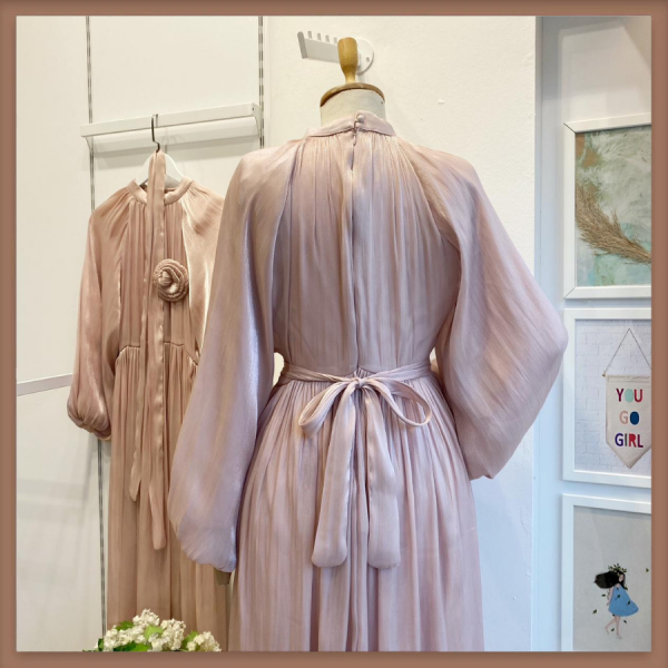 Gül Kurusu Nova Şifon Abiye