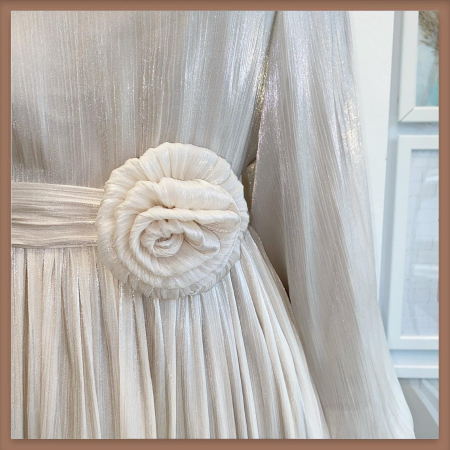 Bej Nova Şifon Abiye