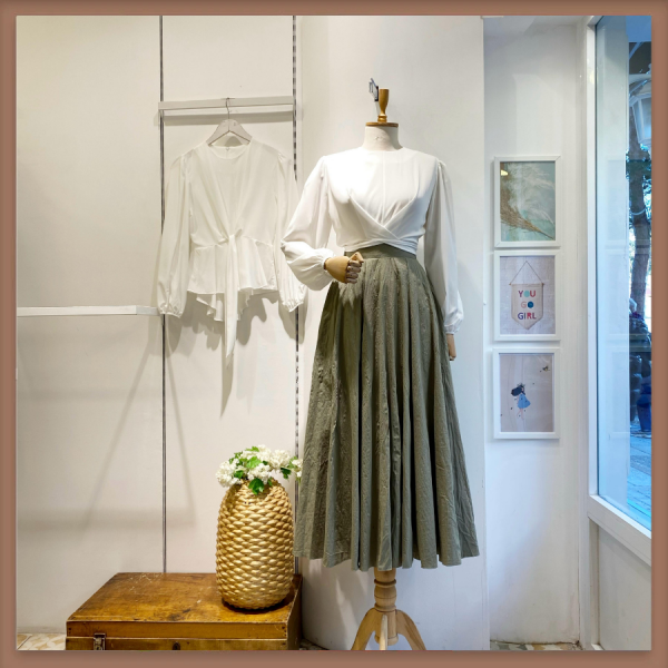 Çağla Yeşili Paper Touch Etek