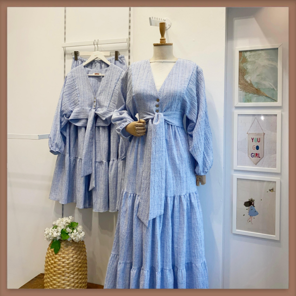 Mavi Balon Kol Etekli Kirinkıl Takım