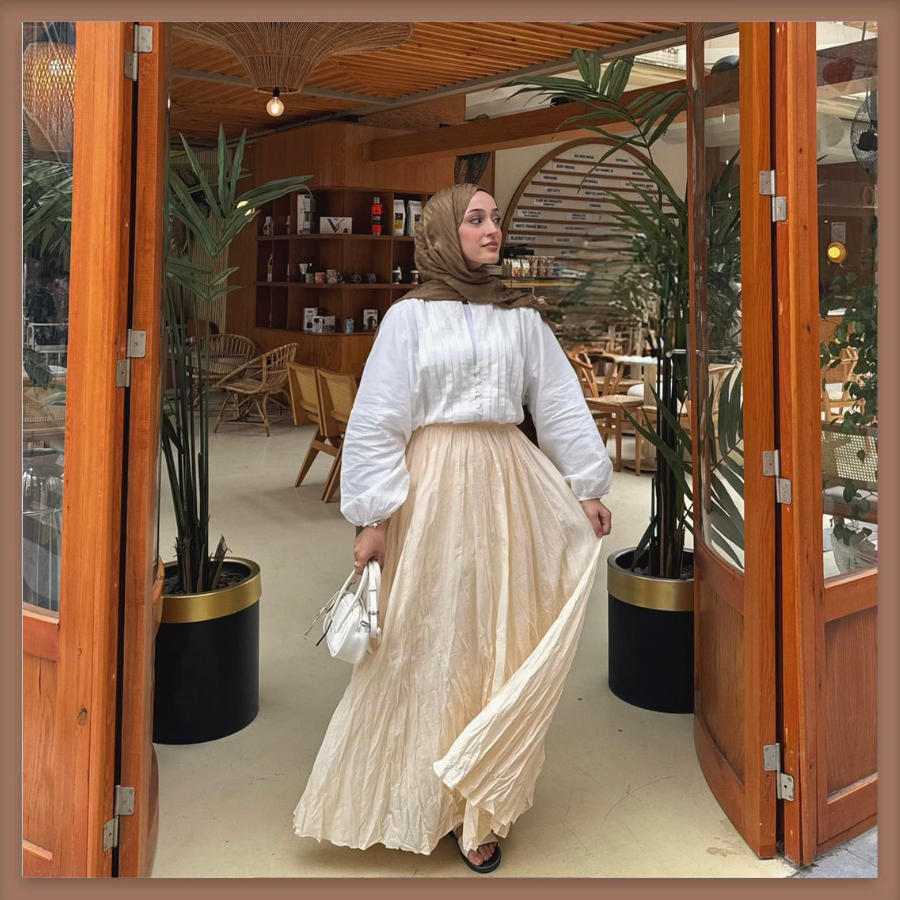 Faya Girls x Kırışık Keten Butteryellow Etek