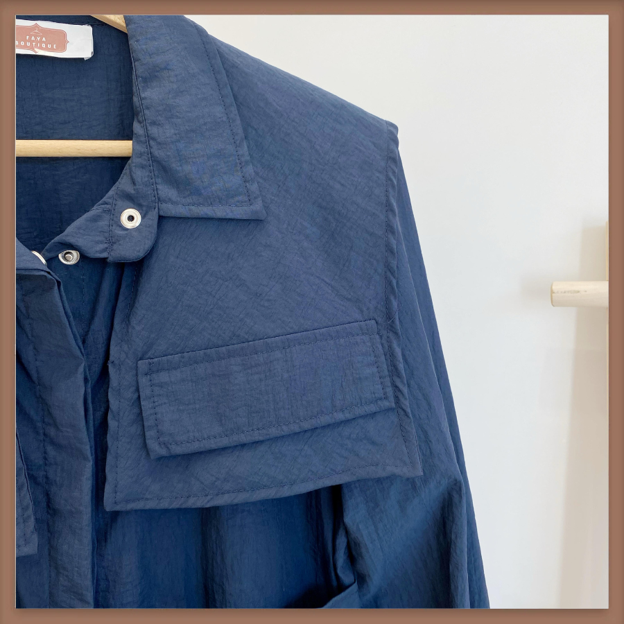 Kısa Rüzgarlık Detaylı Kahverengi  Trençkot